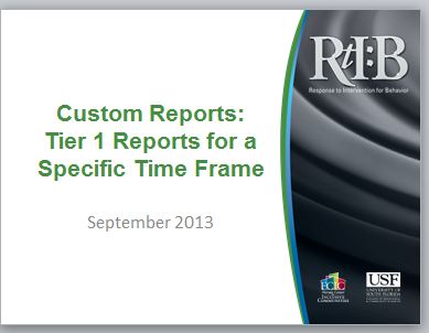 Tier 1 Custom Reports, cover image
